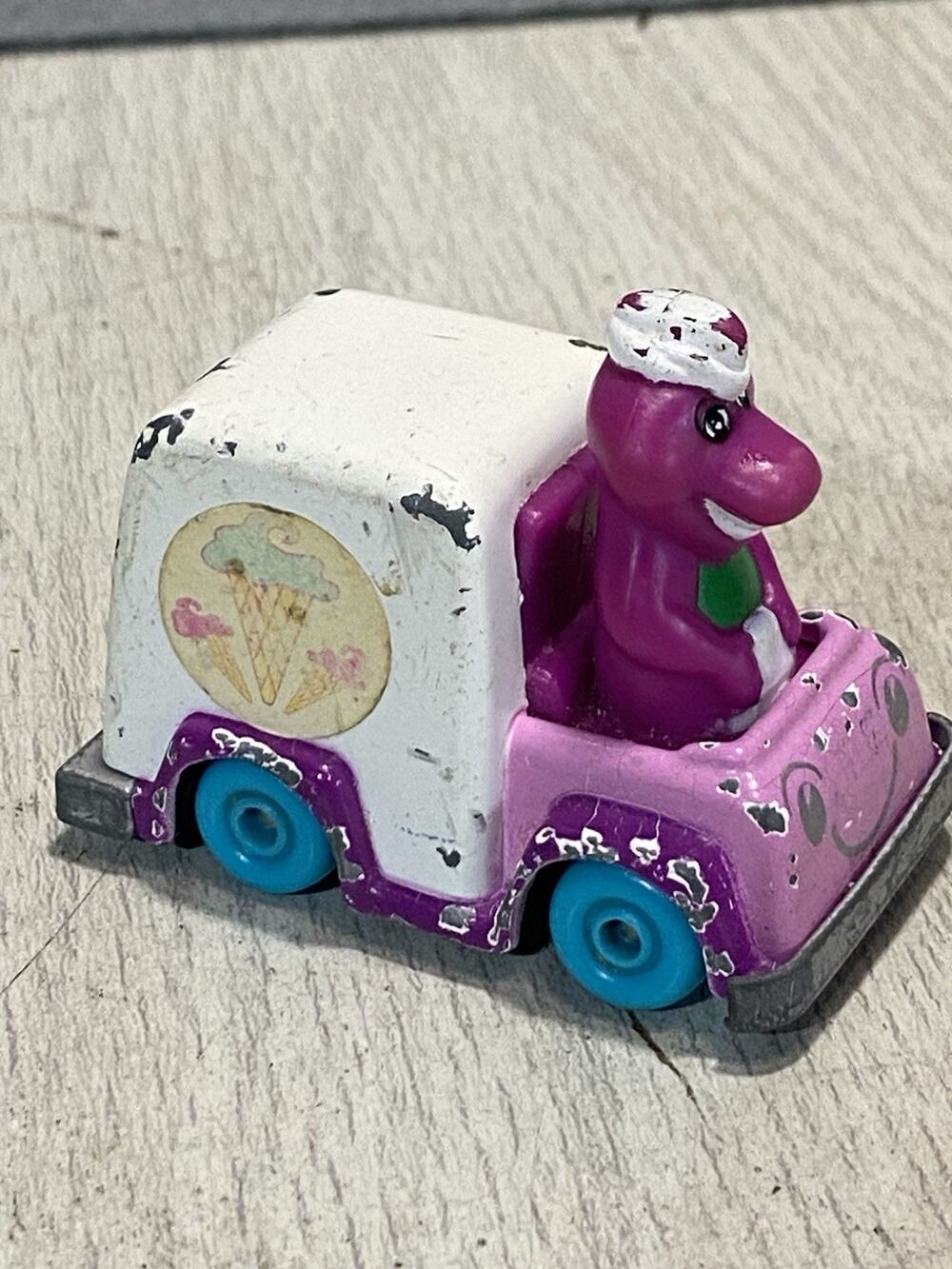 Barney Dinosaur Diecast Ice Cream Truck Vehicle 1993 Vintage